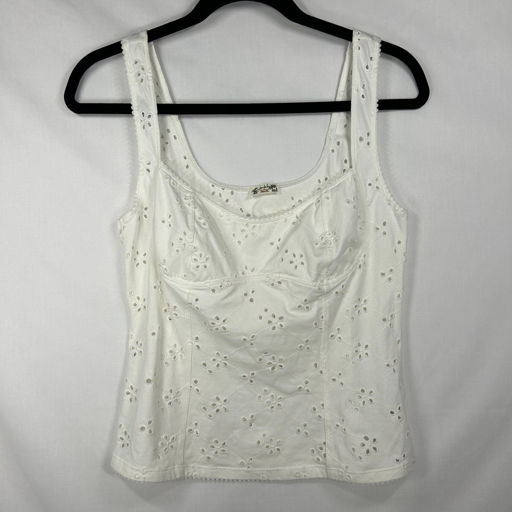 Intimately Free People White Eyelet Lace Corset Tank Top – Medium